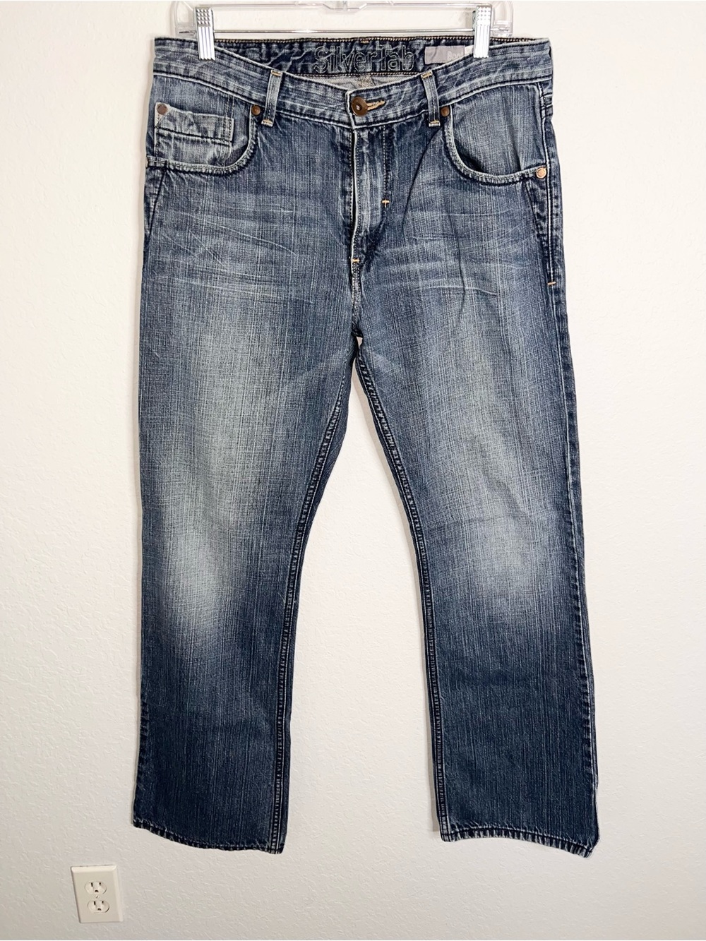 Vintage 90s Levis Silvertab Bootcut Jeans Mens 33 X 32 Skater Whiskered Y2K CL
